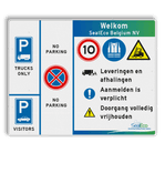 Verkeersbord DOR rechthoek 4:3 reflecterend + eigen opdruk