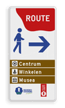 Verkeersbord DOR rechthoek 2:1 reflecterend +  eigen ontwerp/opdruk