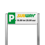 Parkeerplaatsbord type TS - met logo en/of eigen ontwerp - reflecterend