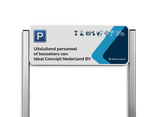 Parkeerplaatsbord type TS - met logo en/of eigen ontwerp - reflecterend
