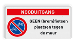 Verkeersbord let op geen (brom)fietsen plaatsen RVV E03 - reflecterend