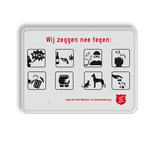 Verkeersbord DOR rechthoek 3:2 reflecterend + eigen ontwerp/opdruk
