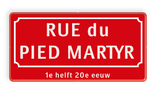 Rood straatnaambord - Frans model