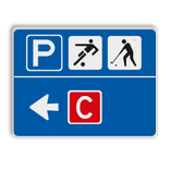 Parkeerbord sportpark -  rechthoek - gemeente Hattem