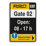 Entree- infobord PON Equipment - rechthoek
