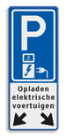 Verkeersbord parkeren elektrische voertuigen + pijlen - BE04f - Abel & Co