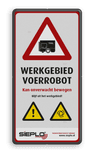 Veiligheidsbord 1:2 - Werkgebied Robot + logo / in huisstijl