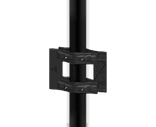Aluminium mast Ø120/90-4000mm boven maaiveld - wit + bitumen