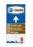 Routebord Parkeren Hattem - 01 - Touristisch - met pijl