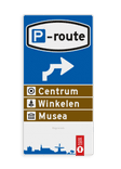 Routebord Parkeren Hattem - 01 - Touristisch - met pijl