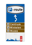 Routebord Parkeren Hattem - 01 - Touristisch - met pijl