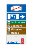 Routebord Parkeren Hattem - 02 - Touristisch - met pijl