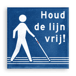 Houd de lijn vrij! - 300x300mm Stoeptegel