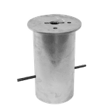 Potelet de rue conique amovible Ø164x750mm – Blanc/rouge
