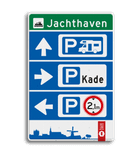 Routebord Parkeren Hattem - 04 - met pijlen
