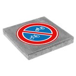 Dalle de signalisation 300 x 300 mm – Accès interdit aux vélos et cyclomoteurs