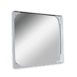 Miroir industriel rectangulaire 1000 x 800 mm en acrylique ou polycarbonate avec support Ø48-90 mm