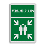 Bord verzamelplaats BHV met tekst - reflecterend