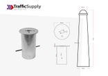 Potelet La Haye amovible Ø164x750mm – RAL6012 avec logo