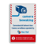 Informatiebord camerabewaking klantspecifiek met logo - reflecterend