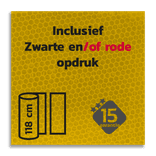 Reflecterende folie Geel met Zwart/Rode print klasse 3 T-7501-B
