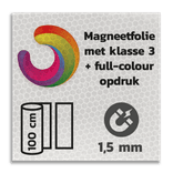 Magneetbord reflecterend klasse 3 met full colour opdruk