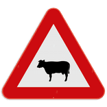 Verkeersbord SB250 A29 - Overstekend vee