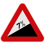 Verkeersbord SB250 A5 - Gevaarlijke helling