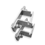 Kit de 2 supports de fixation pour poteau carré - 40x40mm