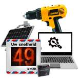 Reparatie - Snelheidsdisplay met zonnepaneel - Bestaande mast of paal