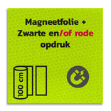 Magneetbord reflecterend FLUOR Geel/Groen klasse 3 geprint + Zwart/Rood