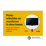 Magneetbord reflecterend FLUOR Geel 800x500x1,5mm
