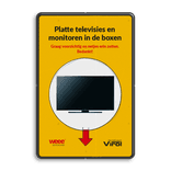 Informatiebord reflecterend FLUOR Geel 400x600x25mm Weee - Virol