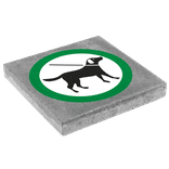 Dalle de signalisation 300 x 300 mm – Chiens tenus en laisse