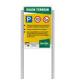 Portaalsysteem TS met informatiebord 3:2 met aluminium geborstelde staanders