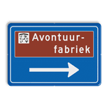 Routebord aluminium 3:2 bewegwijzering - reflecterend met eigen opdruk