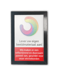 Posterframe aluminium met voorruit en paneel met eigen ontwerp