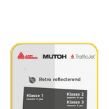 Verkeersbord SB250 F37 - Wegwijzer met hoofdtekst en ondertekst - links + picto