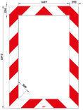 Kaderrand NL 2239x3293x290mm rood/wit Silca/VPD | Klasse 3