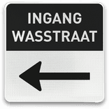 Verkeersbord vierkant reflecterend + eigen ontwerp/opdruk