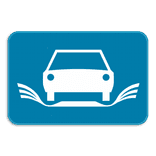 Verkeersbord SB250 G type III - Opgepast kans op aquaplaning