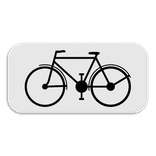 Verkeersbord SB250 M1 - Onderbord - Enkel voor fietsers - 400x200 mm