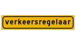Autobord verkeersregelaar 500x100mm reflecterend geel FLUOR