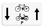 Panneau SB250 - M17 - Les cyclistes et les cyclomoteurs sont autorisés dans les deux sens