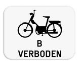 Verkeersbord SB250 M7 onderbord - Verbod voor bromfietsen klasse B - 400x300mm
