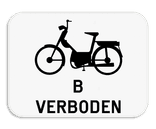 Verkeersbord SB250 M7 - Verbod voor bromfietsen klasse B