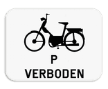 Verkeersbord SB250 M15 onderbord - Verbod voor speed pedelecs - 400x300mm