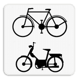 Verkeersbord SB250 M8 onderbord - Enkel voor fietsers en bromfietsers