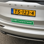 Autobord Groen/wit 500x100mm reflecterend