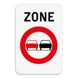 Zonebord SB250 ZC35 – Begin zone verboden links inhalen